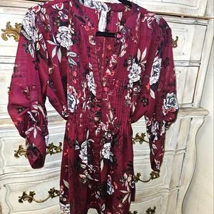 American Rag Floral Knit Tunic Top